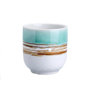 Csésze kék barna mintás